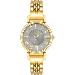 Anne Klein Gold Bracelet Watch Roman Numerals Quartz Water Resistant 30mm